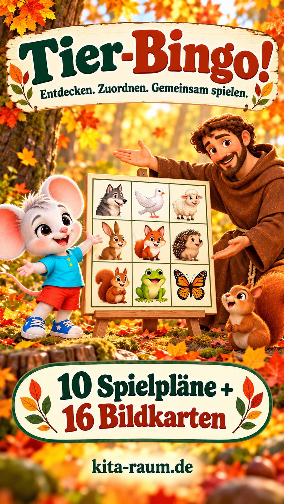 Tier-Bingo Sankt Franziskus mit Ninilu